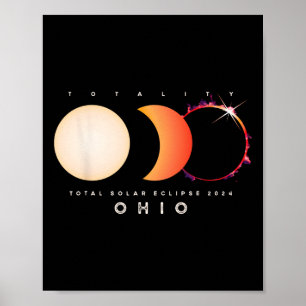 Poster Salar Eclipse 2024 Ohio - Total Eclipse America Gr