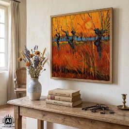 Póster Sálaras ao Pôr do Sol por Vincent van Gogh