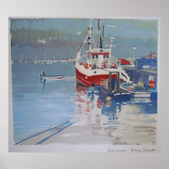 Poster Salcombe do Quay do Pescador (Frente)