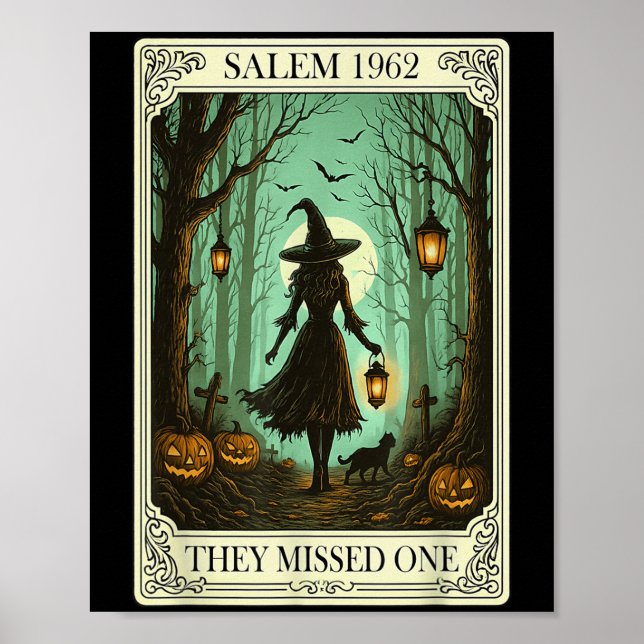 Poster Salem 1692 Bruxa De Halloween Perderam Um Tarô C (Frente)