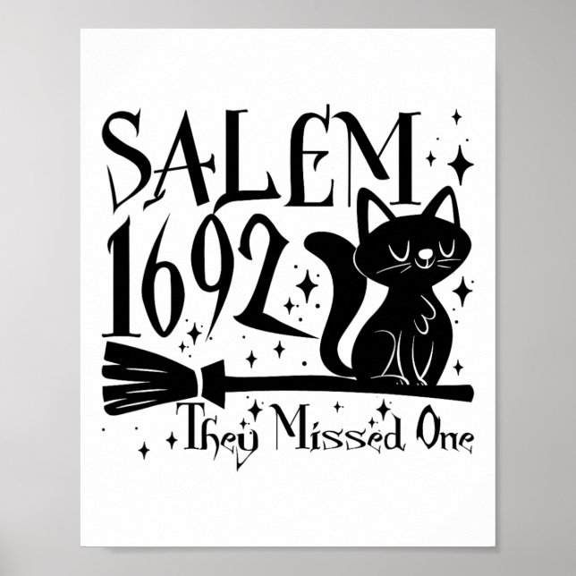 Poster Salem 1692 Halloween Engraçado Eles Perderam Um Ga (Frente)