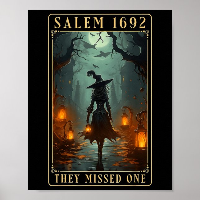 Poster Salem 1692 Perderam Uma Bruxa De Halloween (Frente)