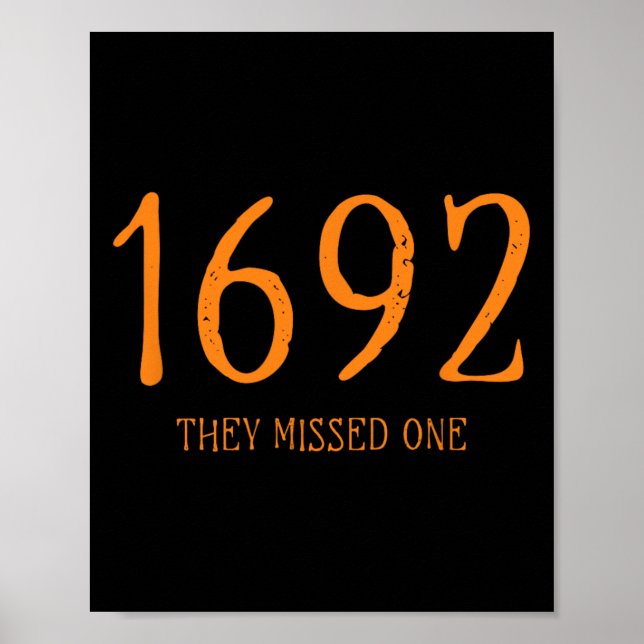 Poster Salem 1692 Perderam Uma Bruxa De Halloween Diverti (Frente)