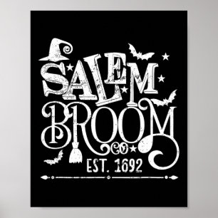Poster Salem Broom Co Est 1692 Brincadeira De Halloween D