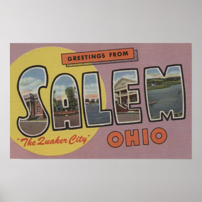 Poster Salem, Ohio (Cidade Quaker) (Frente)