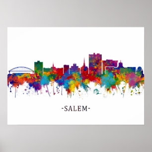 Poster Salem Oregon Skyline