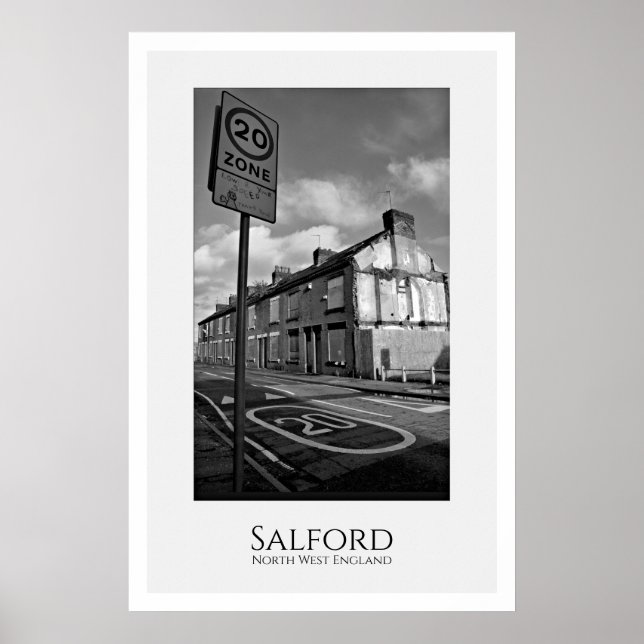 Poster Salford, Noroeste de Inglaterra (Frente)