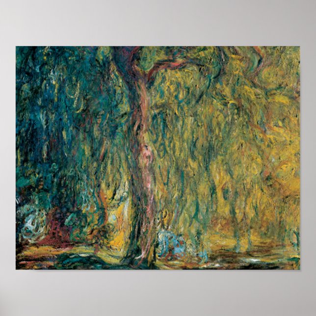 Póster Salgueiro Chorão de Claude Monet (Frente)