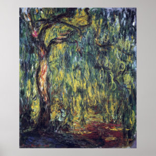 Póster Salgueiro Weeping por Claude Monet, belas artes do
