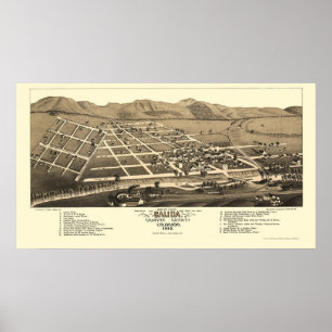 Póster Salida, CO Panoramic Map - 1882