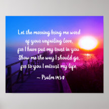 Salm 143:8 Palavra do seu amor inabalável, Escritu