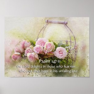 Poster Salm 147:11 Esperança em seu amor inabalável, B