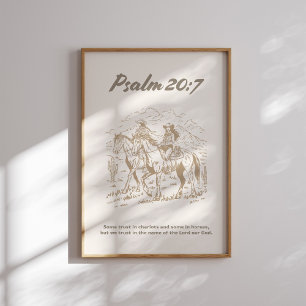 Poster Salm 20 7 Western Cowgirl Christian Wall Art