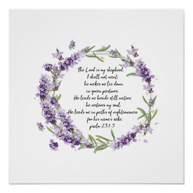 Póster Salm 23: 1-3 Poster (Frente)