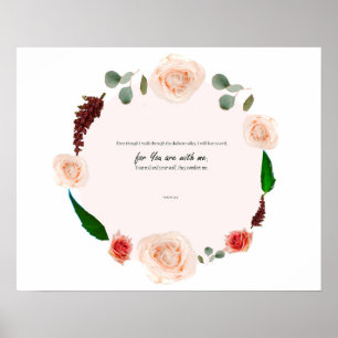 Poster Salm 23:4, para você está comigo, um salmo de Da