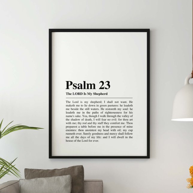 Poster Salm 23 NKJV O Senhor é o Meu Pastor (Criador carregado)