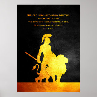 Poster Salm 27:1 Verso da Bíblia