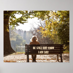 Póster Salm 46:10 Esteja quieto e saiba que sou Deus Post