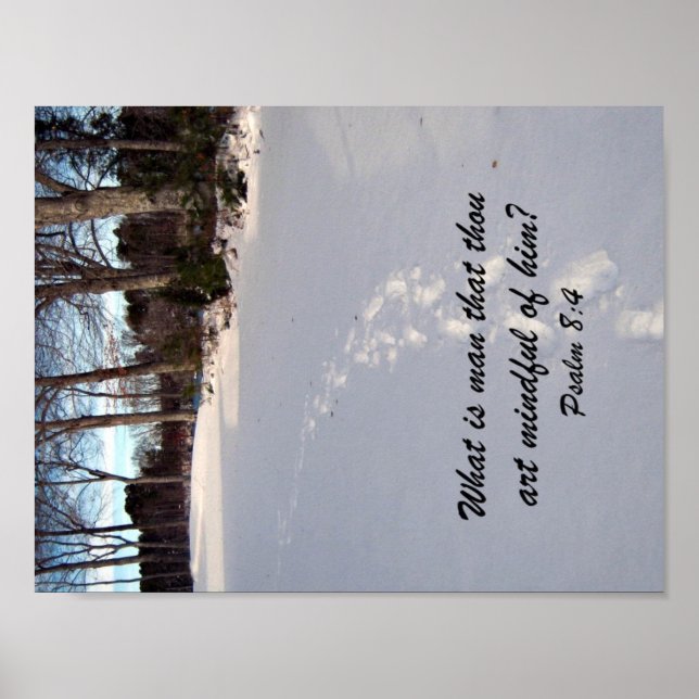 Poster Salm 8:4 (Frente)