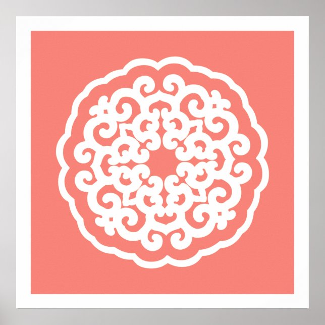 Póster Salmão Asian Moods Mandalla (Frente)