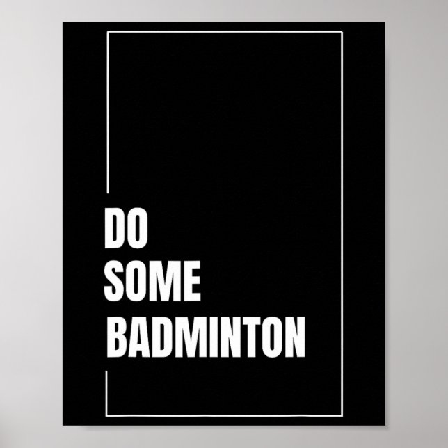 Poster Salmão de Badminton Shuttle Racket Joga Challe (Frente)