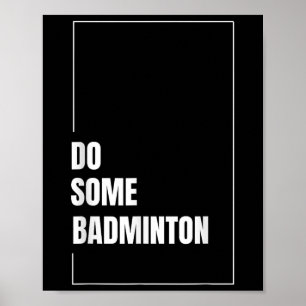 Poster Salmão de Badminton Shuttle Racket Joga Challe