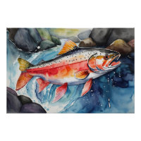 *~* Salmão Peixes Nadando Homens Presentes AP49
