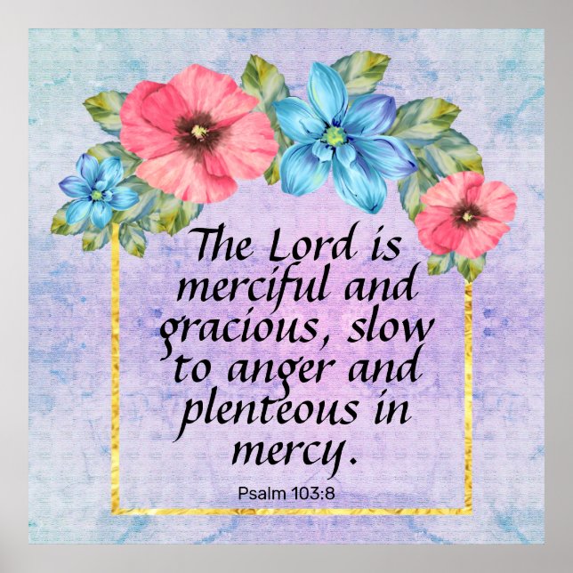 Poster Salmo 103:8 (Frente)