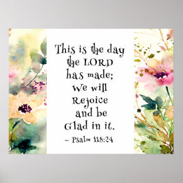 Poster Salmo 118:24 Este é o dia em que o Senhor fez Bíbl