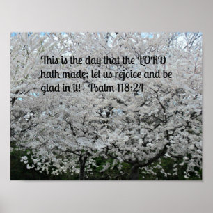 Póster Salmo 118:24 Este é o dia que o Senhor tem