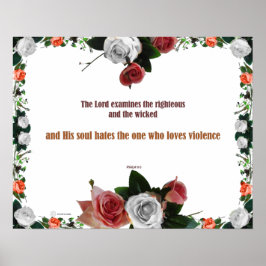 Poster Salmo 11:5, Sem Violência