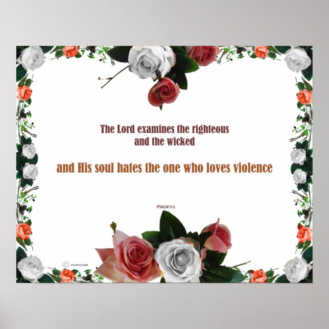 Poster Salmo 11:5, Sem Violência (Frente)