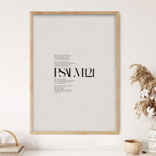 Poster Salmo 121, Versículo da Bíblia, Bíblia Moderna, Es