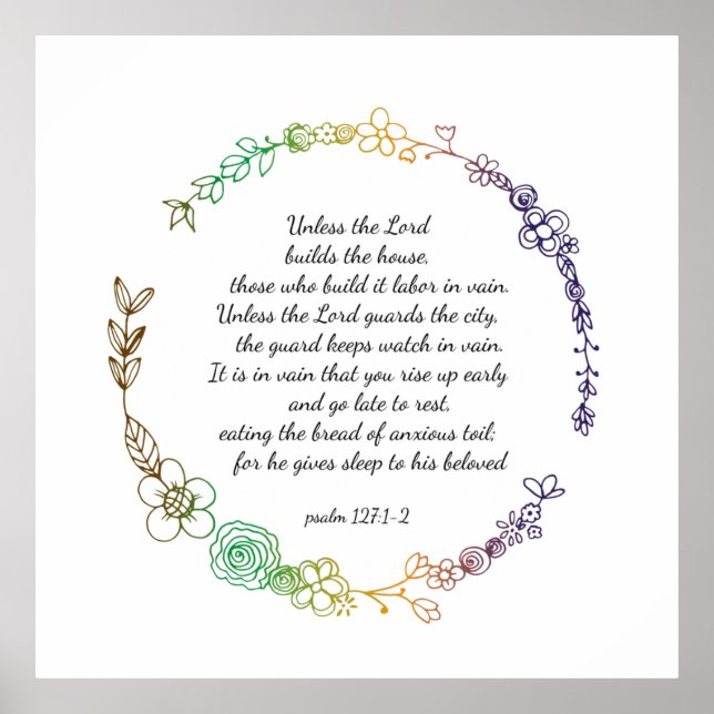 Poster Salmo 127 (Frente)