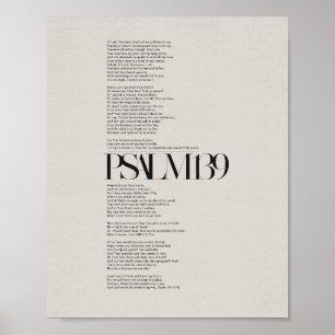 Poster Salmo 139 - "Feliz e Maravilhosamente Feito"