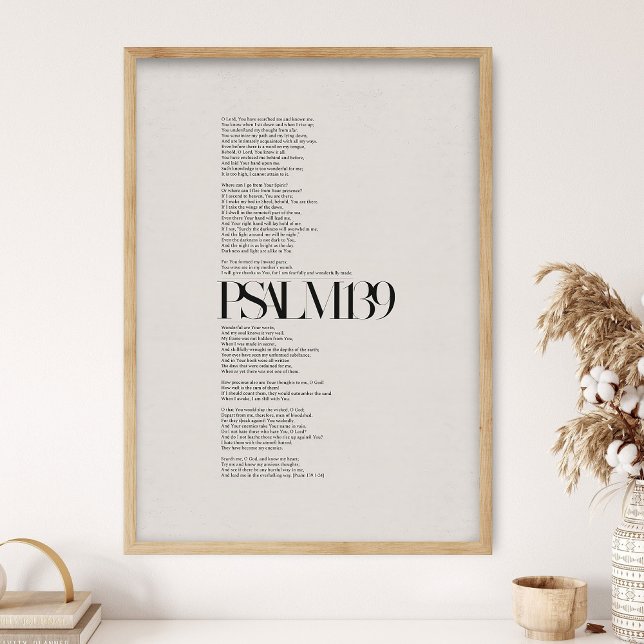 Poster Salmo 139, Versículo da Bíblia, Bíblia Moderna, Es (Criador carregado)