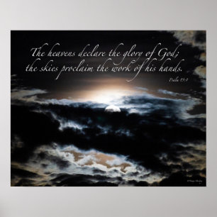 Poster Salmo 19:1: Os céus declaram a glória de Deus