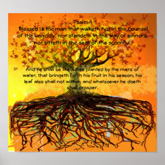 Poster Salmo 1 Abençoado É O Homem Que Caminha