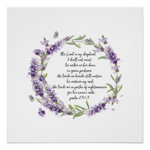 Póster Salmo 23: 1-3 Poster