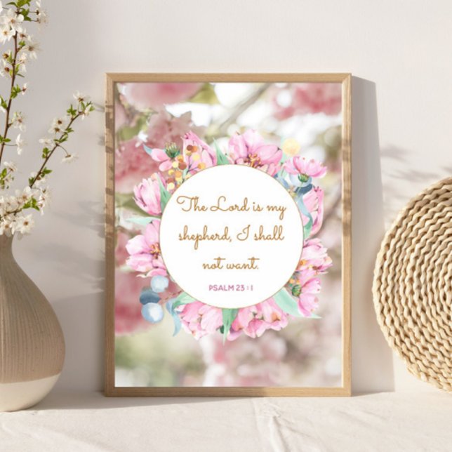 Poster Salmo 23: 1 - O Senhor é o meu Sheperd (Criador carregado)