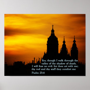 Póster Salmo 23:4 Igreja