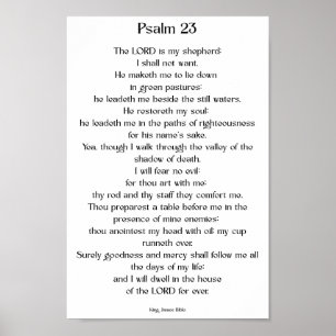 Poster Salmo 23 KJV  