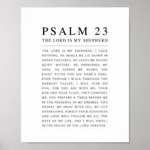 Poster Salmo 23 O Senhor é o meu Pastor