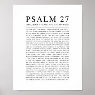 Poster Salmo 27 O Senhor é Minha Luz e Minha Salvação