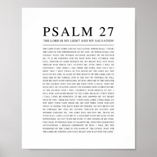 Poster Salmo 27 O Senhor é Minha Luz e Minha Salvação