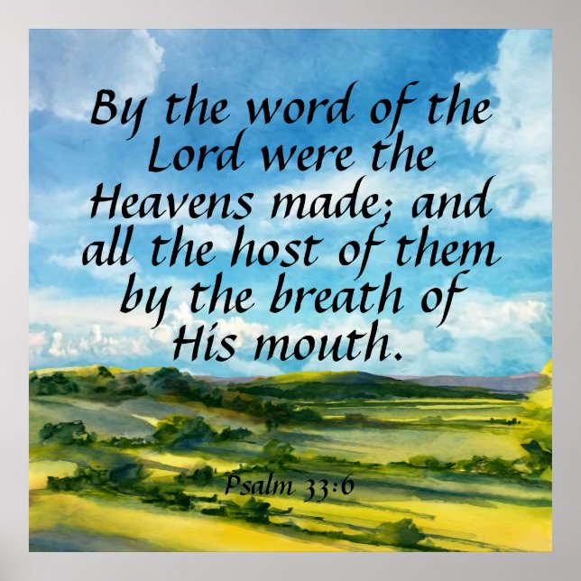 Poster Salmo 33:6 (Frente)