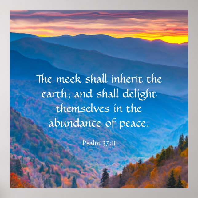 Poster Salmo 37:11 (Frente)