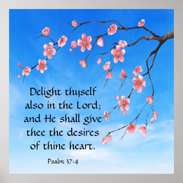 Poster Salmo 37:4 (Frente)