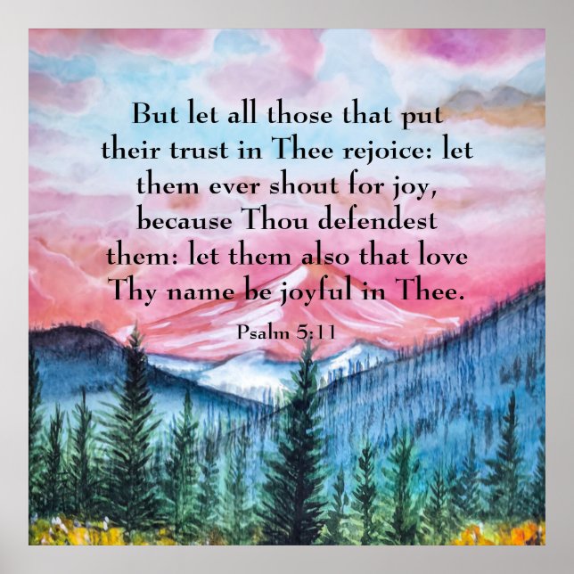 Poster Salmo 5:11 (Frente)