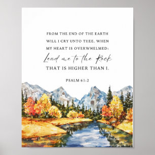 Poster Salmo 61:2 Quando meu coração está oprimido
